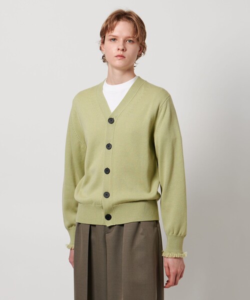LOEFF＞9ゲージ フリンジ カーディガン UNISEX