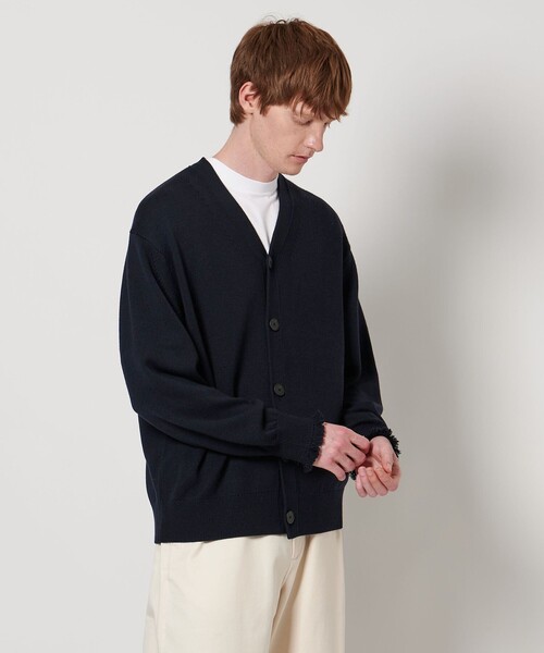 LOEFF＞9ゲージ フリンジ カーディガン UNISEX