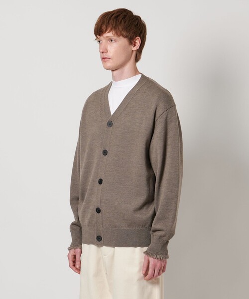LOEFF(ロエフ)の「<LOEFF>9ゲージ フリンジ カーディガン UNISEX(ニット/セーター・レディース・ネイビー/ベージュ/ライム・0/2/1)」の14枚目の写真