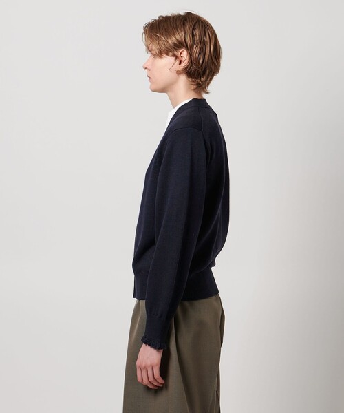 LOEFF＞9ゲージ フリンジ カーディガン UNISEX（ニット/セーター