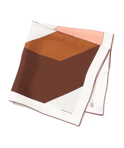 TOMORROWLAND (トゥモローランド)の「Atelier TOMORROWLAND CUBE シルクスカーフ(バンダナ/スカーフ・レディース・グリーン系その他/ブラウン系その他・FREE)」の1枚目の写真