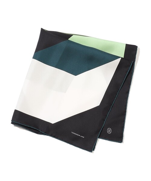 TOMORROWLAND (トゥモローランド)の「Atelier TOMORROWLAND CUBE シルクスカーフ(バンダナ/スカーフ・レディース・グリーン系その他/ブラウン系その他・FREE)」の2枚目の写真