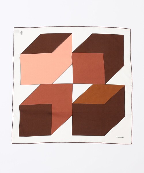 TOMORROWLAND (トゥモローランド)の「Atelier TOMORROWLAND CUBE シルクスカーフ(バンダナ/スカーフ・レディース・グリーン系その他/ブラウン系その他・FREE)」の4枚目の写真