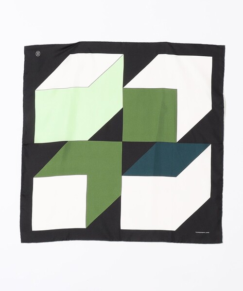 TOMORROWLAND (トゥモローランド)の「Atelier TOMORROWLAND CUBE シルクスカーフ(バンダナ/スカーフ・レディース・グリーン系その他/ブラウン系その他・FREE)」の5枚目の写真