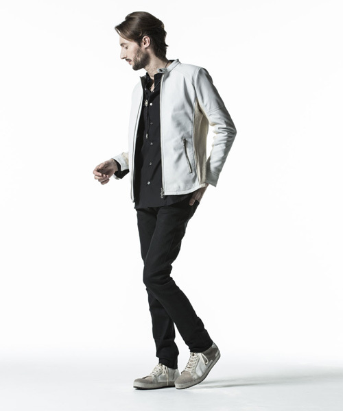 NO ID.（ノーアイディ）の「mp4078-ﾘｼﾞｯﾄｽﾄﾚｯﾁﾃﾞﾆﾑｽｷﾆｰPT（デニムパンツ・メンズ・インディゴブルー/ブラック/ホワイト・3/2/1）」の6枚目の写真