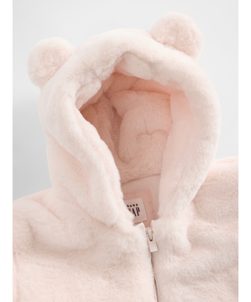 セール】フェイクファー くまさん フード付きカバーオール (ベビー