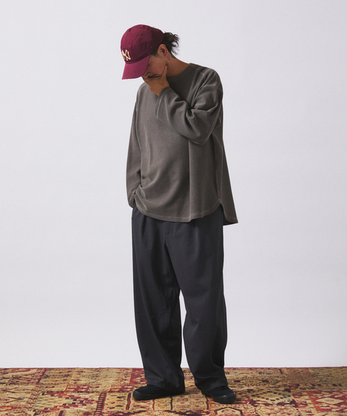 JOURNAL STANDARD relume（ジャーナルスタンダード　レリューム）の「バックピケ ヘンリーネック 3/4 スリーブ（Tシャツ/カットソー・メンズ・ナチュラル/ブラウン/ブラックミックス・MEDIUM/LARGE）」の18枚目の写真