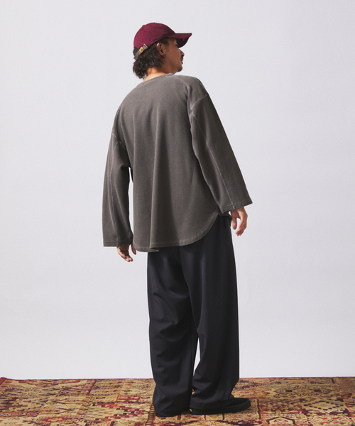 JOURNAL STANDARD relume（ジャーナルスタンダード　レリューム）の「バックピケ ヘンリーネック 3/4 スリーブ（Tシャツ/カットソー・メンズ・ナチュラル/ブラウン/ブラックミックス・MEDIUM/LARGE）」の20枚目の写真