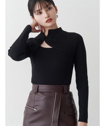 MURUA | 【ZOZO限定】チャイナタイトリブニット(ニット/セーター)