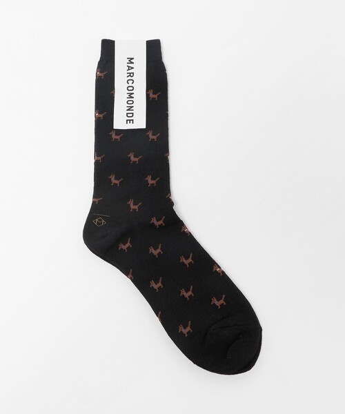 Steven Alan(スティーブンアラン)の「<MARCOMONDE>TURKEY PATTERN SOCKS8/ソックス(ソックス/靴下・レディース・オフホワイト/ブラック・FREE)」の1枚目の写真