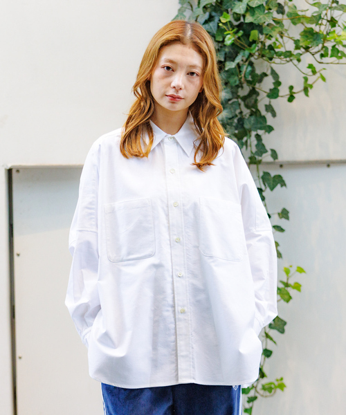 Rouge vif la cle（ルージュヴィフラクレ）の「【Le Melange/ル・メランジュ】オーバーサイズシャツ/#8543203/トップス/きれいめ/オーバーサイズ#8543203【WEB限定】（シャツ/ブラウス・レディース・ピンク/アイボリー/ブルー・フリー）」の21枚目の写真