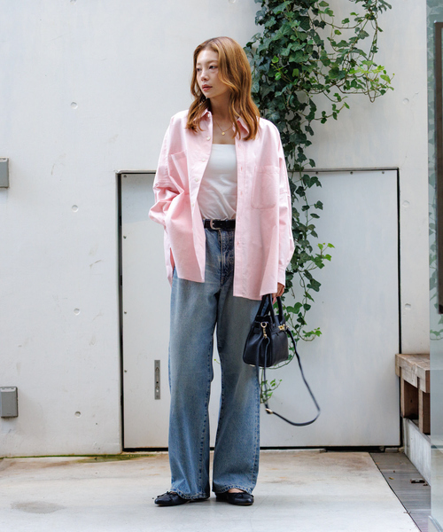 Rouge vif la cle（ルージュヴィフラクレ）の「【Le Melange/ル・メランジュ】オーバーサイズシャツ/#8543203/トップス/きれいめ/オーバーサイズ#8543203【WEB限定】（シャツ/ブラウス・レディース・ピンク/アイボリー/ブルー・フリー）」の14枚目の写真