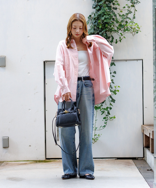 Rouge vif la cle（ルージュヴィフラクレ）の「【Le Melange/ル・メランジュ】オーバーサイズシャツ/#8543203/トップス/きれいめ/オーバーサイズ#8543203【WEB限定】（シャツ/ブラウス・レディース・ピンク/アイボリー/ブルー・フリー）」の5枚目の写真