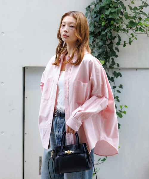 Rouge vif la cle（ルージュヴィフラクレ）の「【Le Melange/ル・メランジュ】オーバーサイズシャツ/#8543203/トップス/きれいめ/オーバーサイズ#8543203【WEB限定】（シャツ/ブラウス・レディース・ピンク/アイボリー/ブルー・フリー）」の9枚目の写真