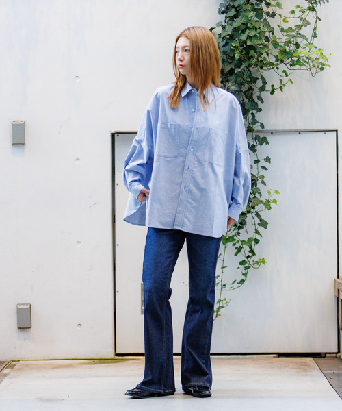 Rouge vif la cle（ルージュヴィフラクレ）の「【Le Melange/ル・メランジュ】オーバーサイズシャツ/#8543203/トップス/きれいめ/オーバーサイズ#8543203【WEB限定】（シャツ/ブラウス・レディース・ピンク/アイボリー/ブルー・フリー）」の12枚目の写真