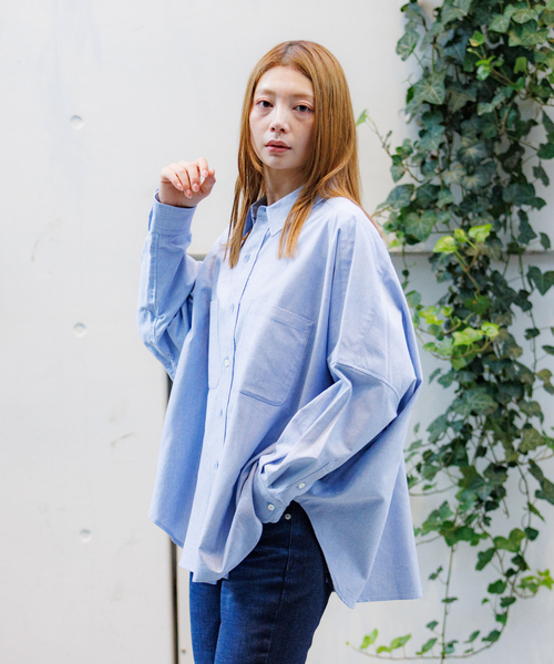 Rouge vif la cle（ルージュヴィフラクレ）の「【Le Melange/ル・メランジュ】オーバーサイズシャツ/#8543203/トップス/きれいめ/オーバーサイズ#8543203【WEB限定】（シャツ/ブラウス・レディース・ピンク/アイボリー/ブルー・フリー）」の11枚目の写真