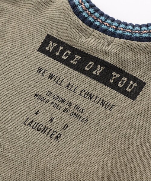 F.O.KIDS（エフオーキッズ）の「【ジュニア対応】ニットドッキングプルオーバー（スウェット・キッズ・キナリ/カーキ・140/130/120/110/100/90/80）」の9枚目の写真