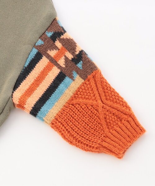 F.O.KIDS（エフオーキッズ）の「【ジュニア対応】ニットドッキングプルオーバー（スウェット・キッズ・キナリ/カーキ・140/130/120/110/100/90/80）」の10枚目の写真