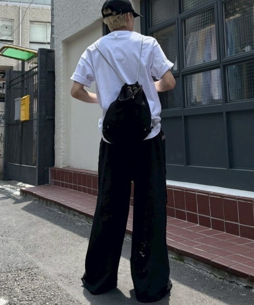 Never mind the XU / Chikashitsu+（ネバーマインド ザ エックスユー / チカシツプラス）の「【nmtc+】damage sweat pants / 【エヌエムティーシープラス】ダメージスウェットパンツ（スウェットパンツ・メンズ・ブラック/グレー・ONE SIZE）」の17枚目の写真