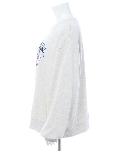 INGNI(イング)の「フラワーロゴスウェットトップス(スウェット・レディース・グレー×ホワイト/ブラック×ピンク/ベージュ系その他/ブラウン系6/ベージュ系その他2・M)」の12枚目の写真