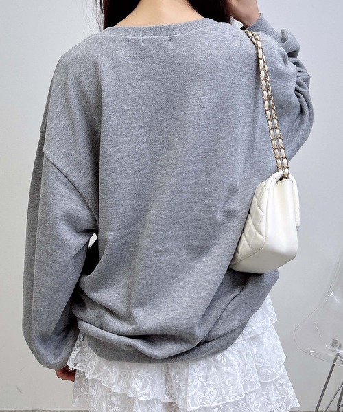 INGNI(イング)の「フラワーロゴスウェットトップス(スウェット・レディース・グレー×ホワイト/ブラック×ピンク/ベージュ系その他/ブラウン系6/ベージュ系その他2・M)」の10枚目の写真