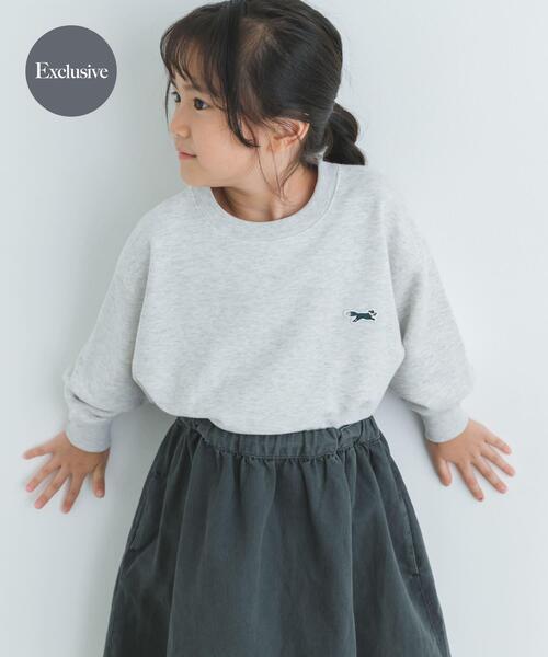 TOWNCRAFT(タウンクラフト)の「『親子リンク』『別注』PENNEYS×DOORS THE FOX裏毛CNスウェット(KIDS)(Tシャツ/カットソー・キッズ・ベージュ/レッド/グレー系その他/チャコールグレー・120/135/105)」の1枚目の写真