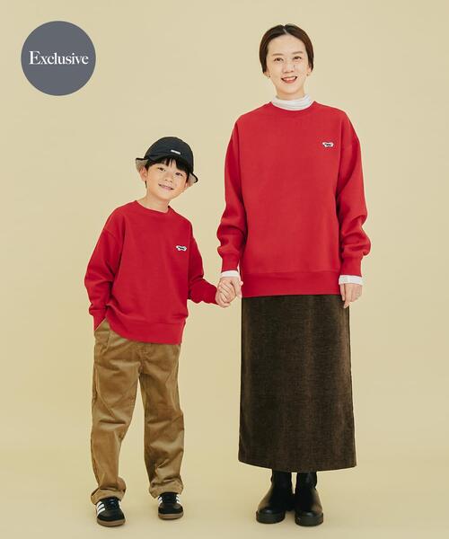 TOWNCRAFT(タウンクラフト)の「『親子リンク』『別注』PENNEYS×DOORS THE FOX裏毛CNスウェット(KIDS)(Tシャツ/カットソー・キッズ・ベージュ/レッド/グレー系その他/チャコールグレー・120/135/105)」の4枚目の写真