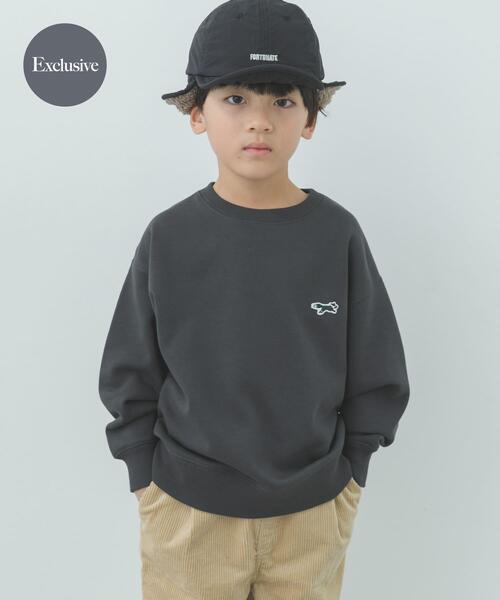 TOWNCRAFT(タウンクラフト)の「『親子リンク』『別注』PENNEYS×DOORS THE FOX裏毛CNスウェット(KIDS)(Tシャツ/カットソー・キッズ・ベージュ/レッド/グレー系その他/チャコールグレー・120/135/105)」の2枚目の写真