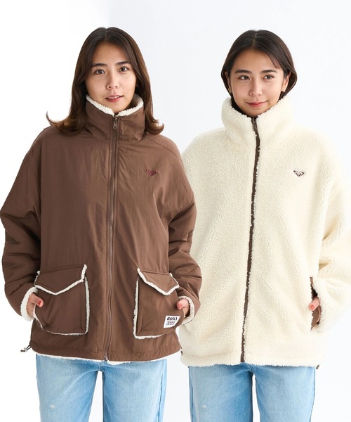 セール】CHEER UP /ロキシー撥水加工ジップアップドローコード付き