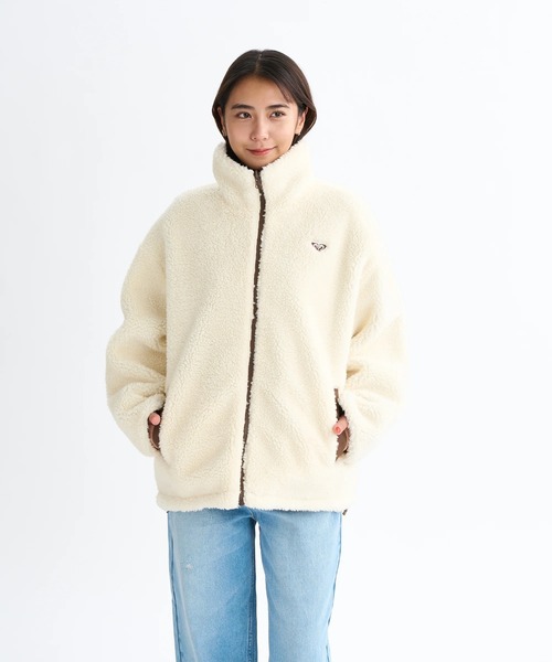 ROXY(ロキシー)の「CHEER UP /ロキシー撥水加工ジップアップドローコード付きナイロンボアリバーシブルジャケット(ブルゾン・レディース・ブラウン/ブラック/カーキ・MEDIUM/LARGE/SMALL)」の17枚目の写真
