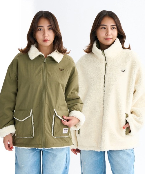 セール】CHEER UP /ロキシー撥水加工ジップアップドローコード付き