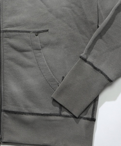 TMT（ティーエムティー）の「ZIP UP PARKA（パーカー・メンズ・ライトインディゴブルー/インディゴブルー/ライトグレー/グレー/サックスブルー/ブラック・MEDIUM/LARGE/X-LARGE）」の8枚目の写真