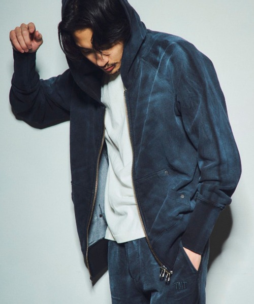 TMT（ティーエムティー）の「ZIP UP PARKA（パーカー・メンズ・ライトインディゴブルー/インディゴブルー/ライトグレー/グレー/サックスブルー/ブラック・MEDIUM/LARGE/X-LARGE）」の19枚目の写真
