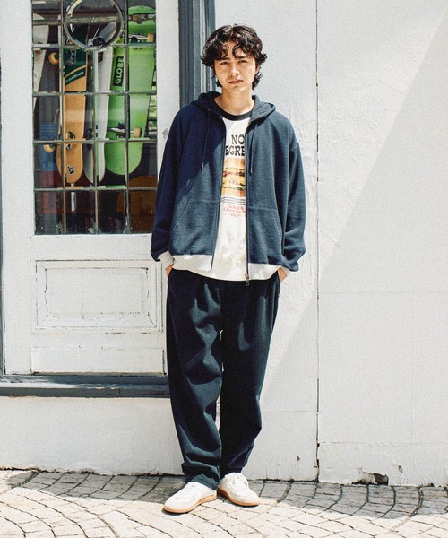 セール】フードプリントラグランスウェット（スウェット）｜niko and