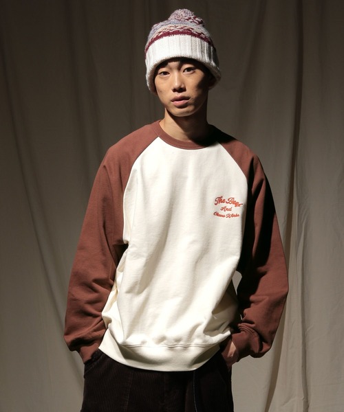 niko and...(ニコアンド)の「フードプリントラグランスウェット(スウェット・メンズ・グリーン/ブラウン/チャコール/ブラック・LARGE/MEDIUM)」の12枚目の写真