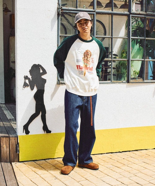 niko and...(ニコアンド)の「フードプリントラグランスウェット(スウェット・メンズ・グリーン/ブラウン/チャコール/ブラック・LARGE/MEDIUM)」の14枚目の写真