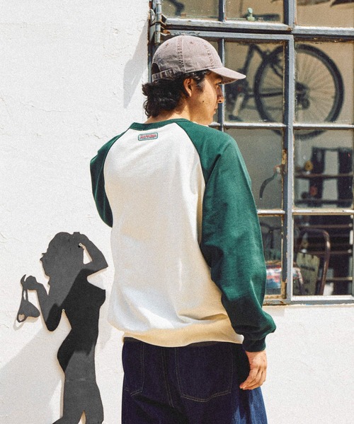 niko and...(ニコアンド)の「フードプリントラグランスウェット(スウェット・メンズ・グリーン/ブラウン/チャコール/ブラック・LARGE/MEDIUM)」の16枚目の写真