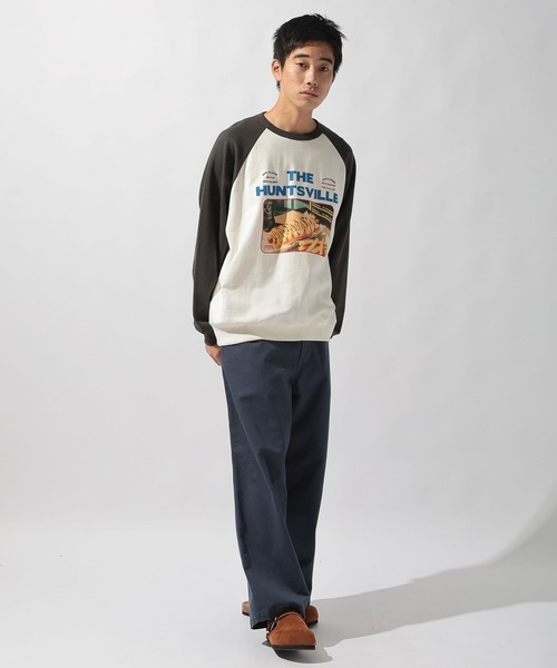 niko and...(ニコアンド)の「フードプリントラグランスウェット(スウェット・メンズ・グリーン/ブラウン/チャコール/ブラック・LARGE/MEDIUM)」の18枚目の写真