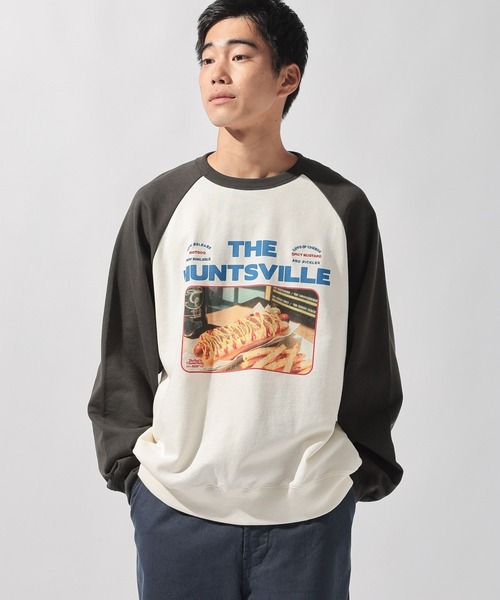 niko and...(ニコアンド)の「フードプリントラグランスウェット(スウェット・メンズ・グリーン/ブラウン/チャコール/ブラック・LARGE/MEDIUM)」の19枚目の写真