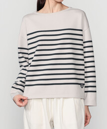 ORCIVAL | プレーティングストライプ ボートネックプルオーバー WOMEN