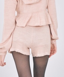 mieya mieya（ミーヤミーヤ）の「【mieya mieya】HEM LACE KNIT PT/ヘムレースニットパンツ（その他パンツ）」