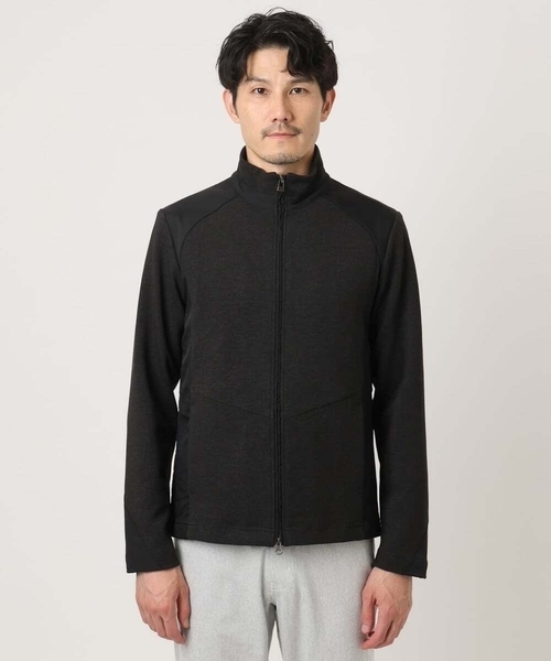 MK MICHEL KLEIN HOMME （エムケーミッシェルクランオム）の「【洗える／ストレッチ】スタンドカラーブルゾン/テックイージ（ライダースジャケット・メンズ・ボルドー/ダークグリーン・48/46/51）」の6枚目の写真