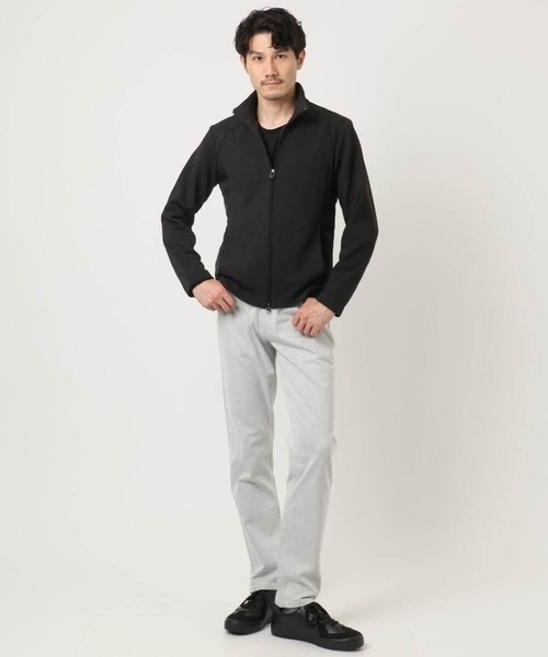 MK MICHEL KLEIN HOMME （エムケーミッシェルクランオム）の「【洗える／ストレッチ】スタンドカラーブルゾン/テックイージ（ライダースジャケット・メンズ・ボルドー/ダークグリーン・48/46/51）」の16枚目の写真