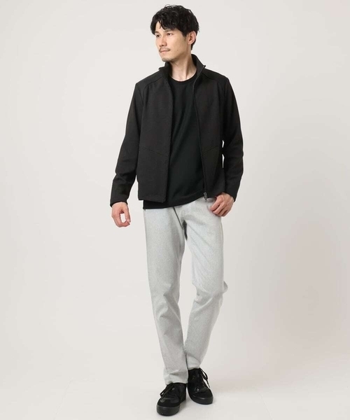 MK MICHEL KLEIN HOMME （エムケーミッシェルクランオム）の「【洗える／ストレッチ】スタンドカラーブルゾン/テックイージ（ライダースジャケット・メンズ・ボルドー/ダークグリーン・48/46/51）」の18枚目の写真