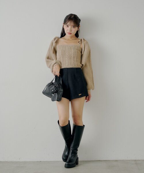 ケーブルリボンキャミ+ボレロセット（カーディガン/ボレロ）｜Chico