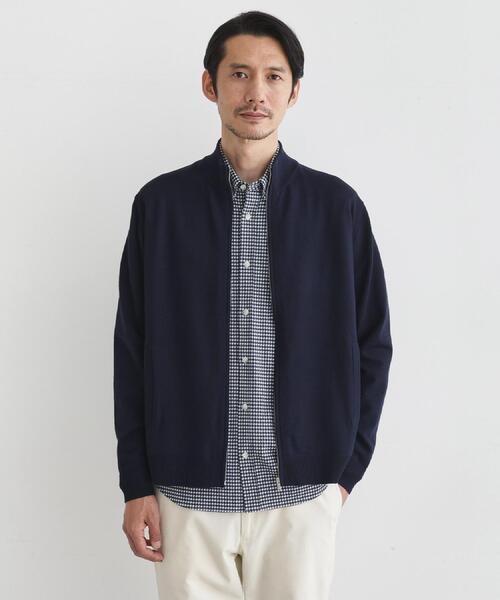 TAKEO KIKUCHI（タケオキクチ）の「アンチピリング ジップアップ ニット（ニット/セーター・メンズ・ネイビー/ライトグレー/ブラウン系その他・04/03/02）」の3枚目の写真