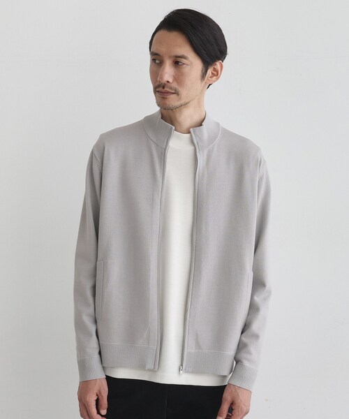 TAKEO KIKUCHI（タケオキクチ）の「アンチピリング ジップアップ ニット（ニット/セーター・メンズ・ネイビー/ライトグレー/ブラウン系その他・04/03/02）」の14枚目の写真