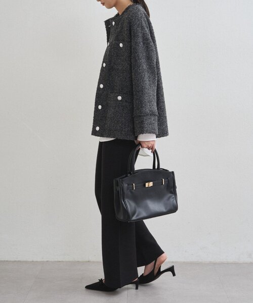 LOUNGEDRESS(ラウンジドレス)の「スウェットライクニットパンツ(その他パンツ・レディース・ブラック/ブラウン・FREE)」の7枚目の写真