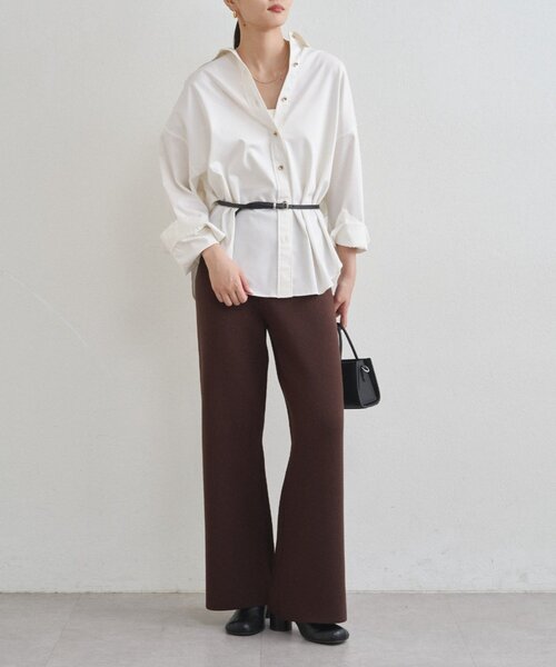 LOUNGEDRESS(ラウンジドレス)の「スウェットライクニットパンツ(その他パンツ・レディース・ブラック/ブラウン・FREE)」の3枚目の写真