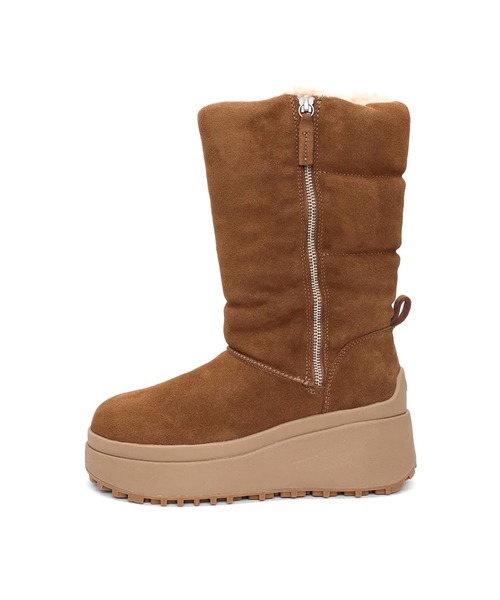 ASH（アッシュ）の「ASH/アッシュ【OSLO】ムートン厚底ハーフブーツ（ブーツ・レディース・ブラウン・36/37/38）」の2枚目の写真